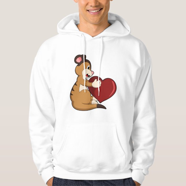 Sudadera Meerkat con corazón (Anverso)