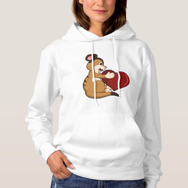 Sudadera Meerkat con corazón (Anverso)