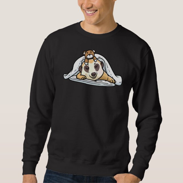 Sudadera Meerkat durmiente con animal relleno (Anverso)