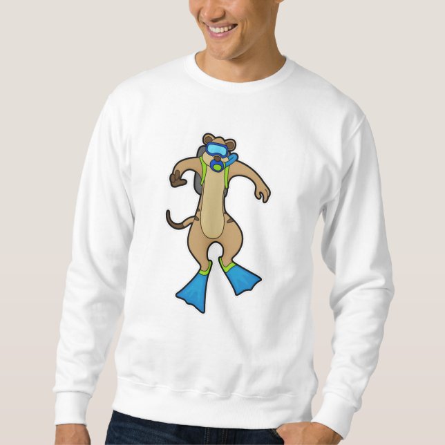 Sudadera Meerkat en buceo con gafas de natación (Anverso)