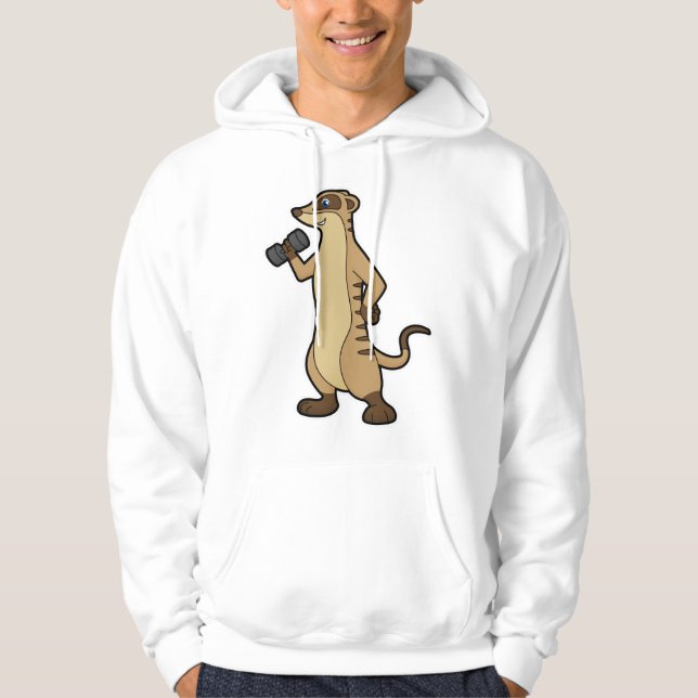 Sudadera Meerkat en entrenamiento de fuerza con Dumbbell (Anverso)