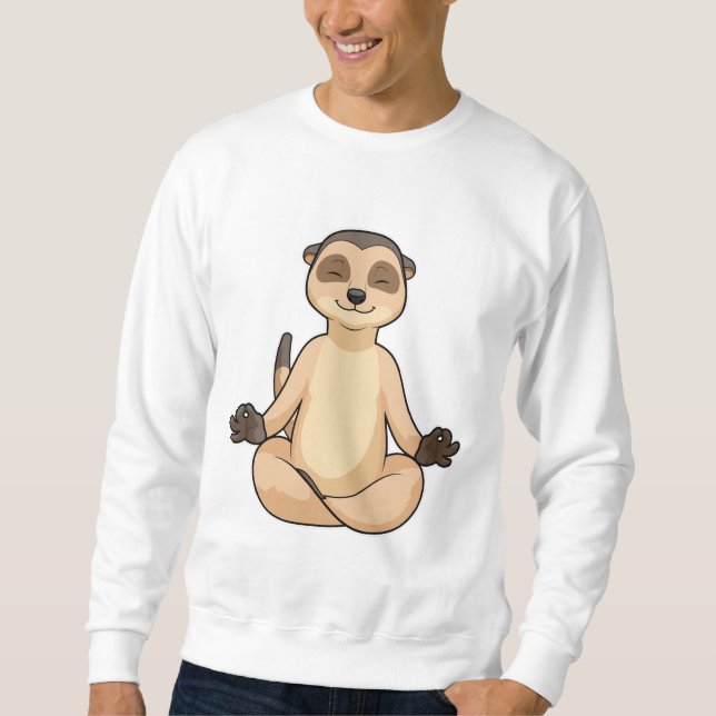 Sudadera Meerkat en la meditación del yoga (Anverso)