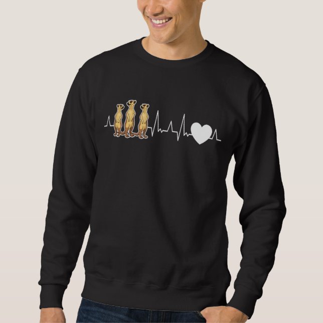 Sudadera Meerkat Heartbeat (Anverso)