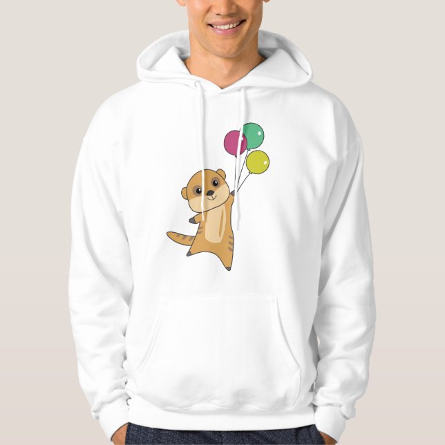 Sudadera Meerkat Moscas Con Globos Animales Cutáneos Para E (Anverso)