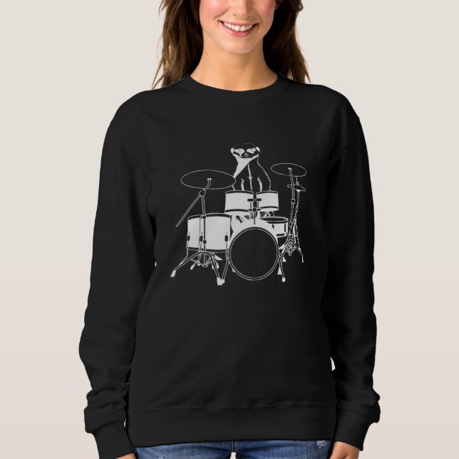 Sudadera Meerkat Surikate Tambores de animales (Anverso)