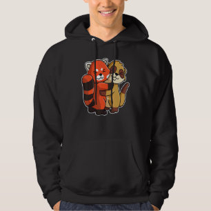 Sudadera Meerkat Y Panda Rojo Cute Animales Para Mujeres An