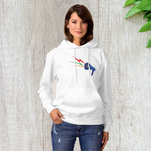 Sudadera Megaphone Sound Waves Womens Hoodie