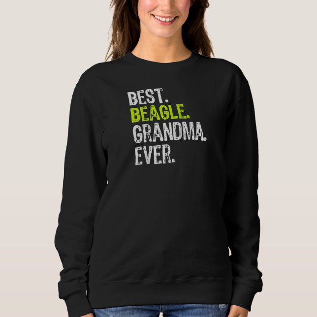Sudadera Mejor Abuela Beagle Perro Raglan (Anverso)
