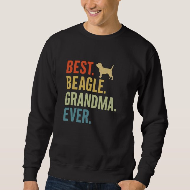 Sudadera Mejor Abuela Beagle Que Nunca Es Gracioso Perro Be (Anverso)