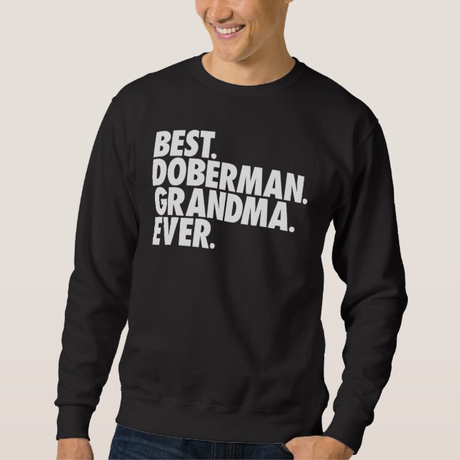 Sudadera Mejor Abuela Doberman de Perro (Anverso)