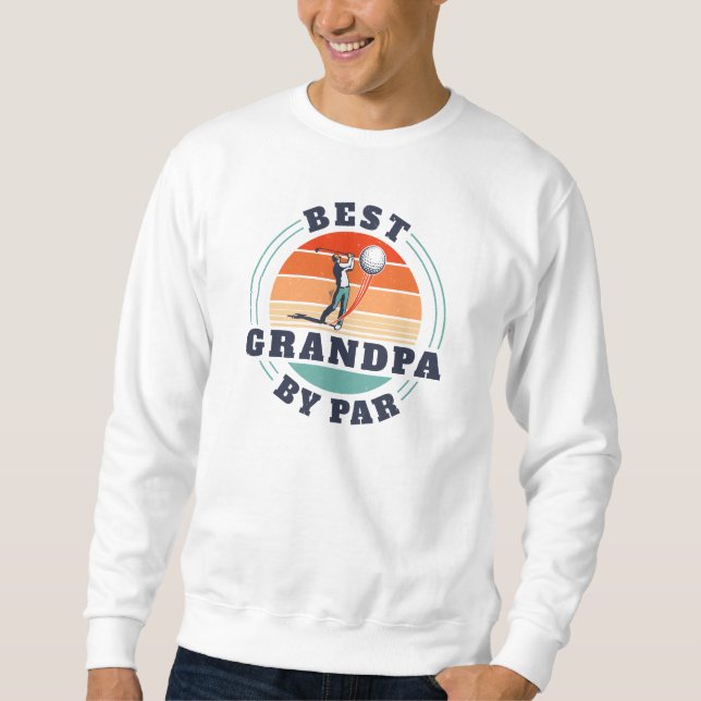 Sudadera Mejor Abuelo De Par Retro Golf Lover (Anverso)