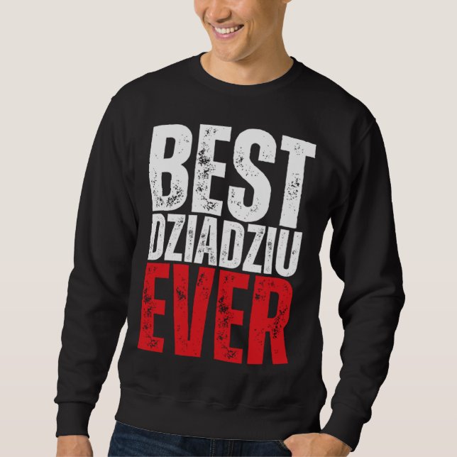 Sudadera Mejor abuelo polaco Dziadziu (Anverso)