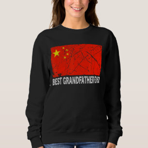 Sudadera Mejor abuelo retro jamás China Bandera grasa de co