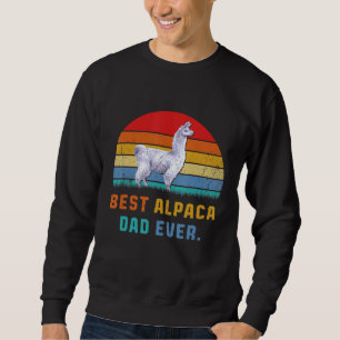 Sudadera Mejor Alpaca Llama Dad Animal Love Retro Vinta