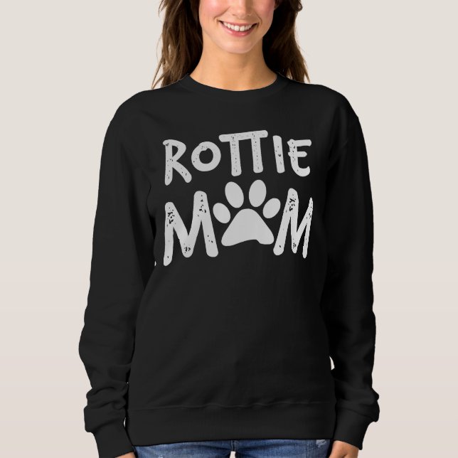 Sudadera Mejor amante de los perros Rottweiler Mom (Anverso)