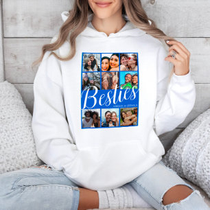 Sudadera Mejor amiga azul y blanco 9 Colage de fotos