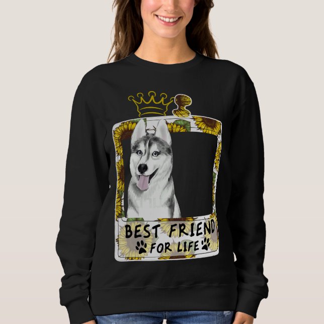 Sudadera Mejor Amigo De La Vida Para Husky (Anverso)