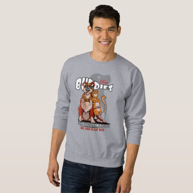 Sudadera Mejor amigo (modo claro) | Hombres (Anverso completo)