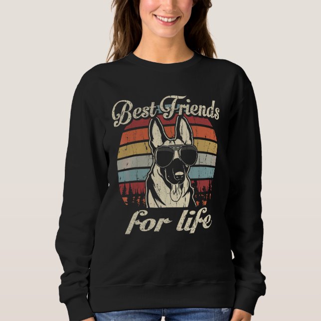 Sudadera Mejor Amigos De La Vida De Malinois De Bélgica (Anverso)