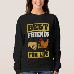 Sudadera Mejor Amigos Puño De Pollo Humano Y Claw Funny Hen