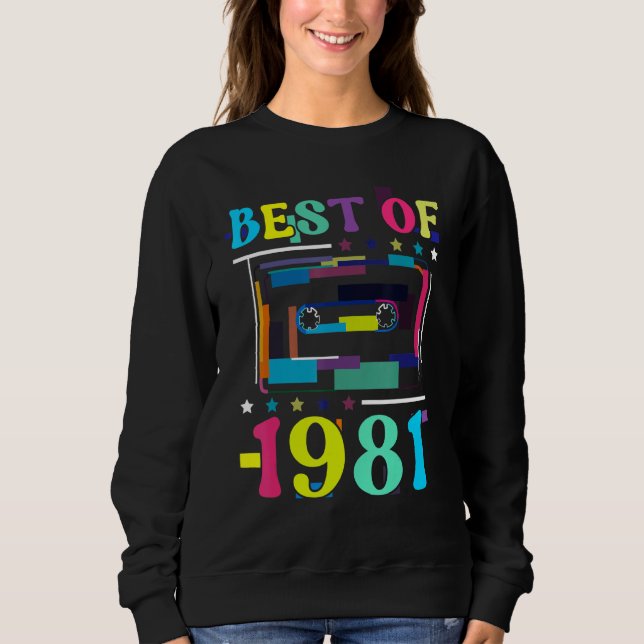 Sudadera Mejor Año De Nacimiento Retro Cassette Ta (Anverso)