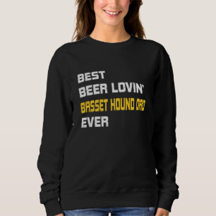 Sudadera Mejor Beer Amando al Hound De Basset Papá