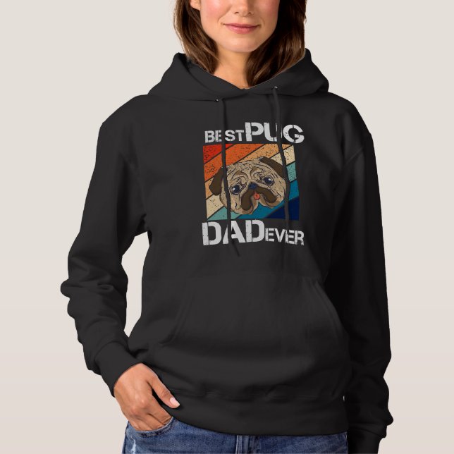 Sudadera Mejor Bicho De Arte Para Perros De Pug Lover (Anverso)