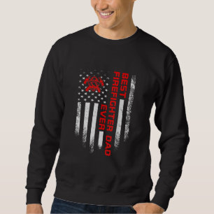 Sudadera Mejor bombero de la bandera estadounidense de los