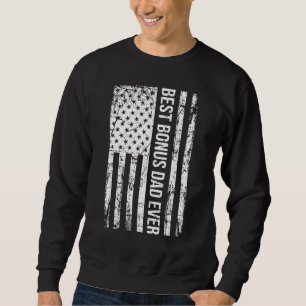Sudadera Mejor Bono de Papá Nunca Para La Bandera Estadouni