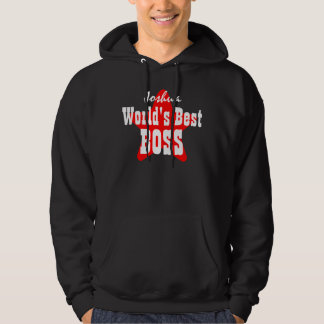 Sudadera Mejor BOSS del mundo con NEGRO de la estrella V04