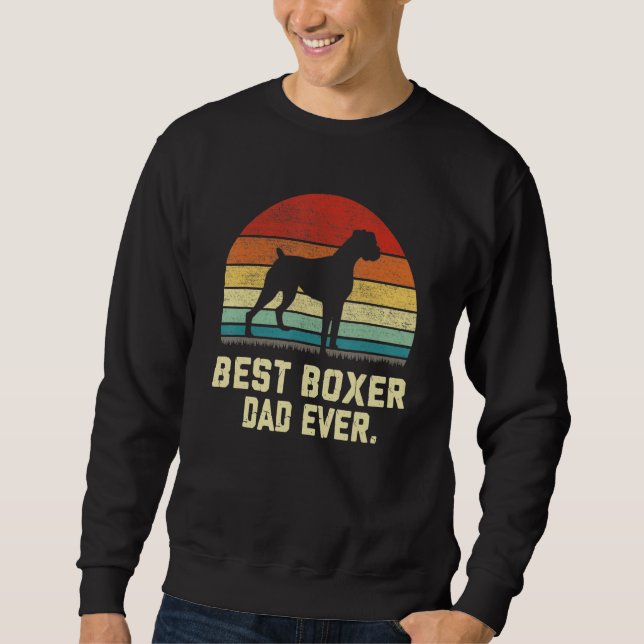 Sudadera Mejor Boxeador Papá Jamás Perro (Anverso)