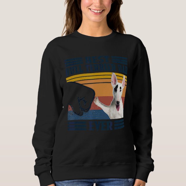 Sudadera Mejor Bull Terrier Papá Perro Día del Padre (Anverso)