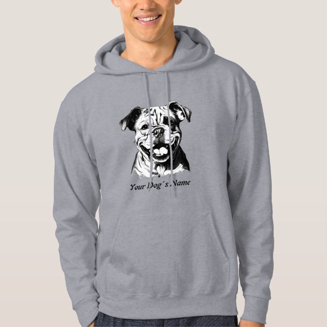 Sudadera Mejor Bulldog Buddy English B&W Silohuette (Anverso)