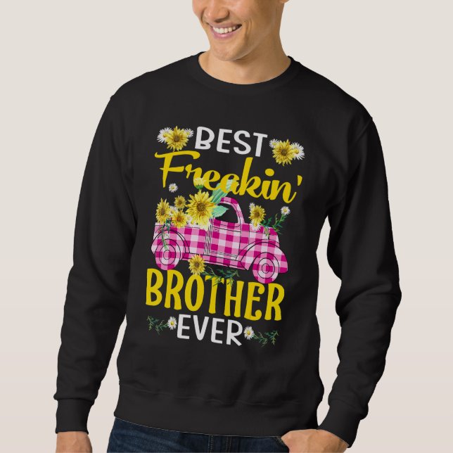 Sudadera Mejor Camión Girasol Hermano Francés (Anverso)
