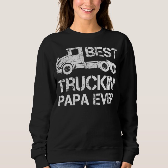 Sudadera Mejor camionero, papá, chofer de camión, papá Fat (Anverso)
