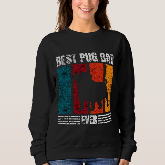 Sudadera Mejor camiseta clásica 538 de Pug Dad (Anverso)