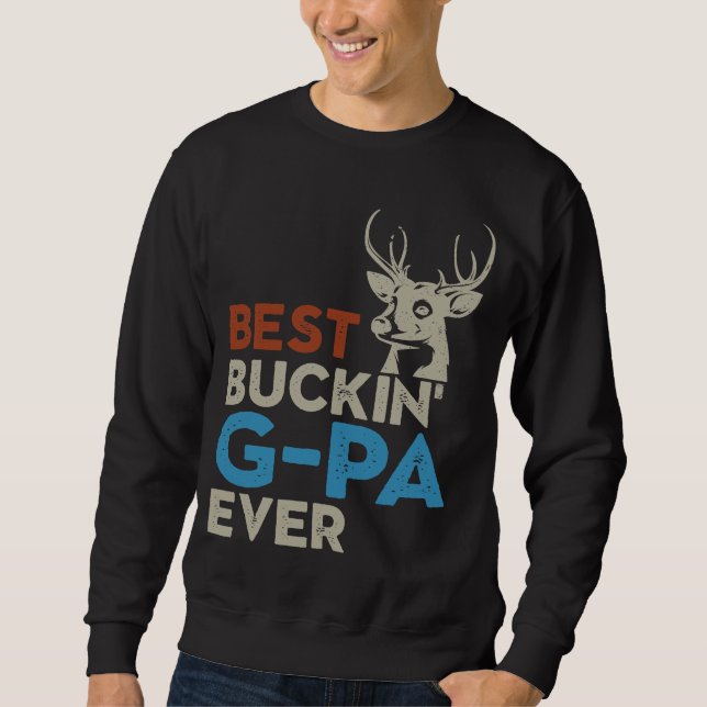 Sudadera Mejor camiseta de Buckin G-PA, diseño asombroso de (Anverso)