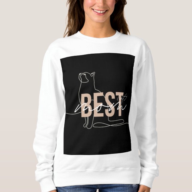 Sudadera Mejor Camiseta De Gato De Mamá (Anverso)