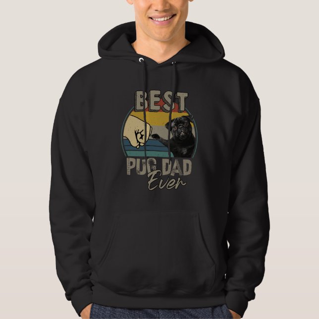 Sudadera Mejor camiseta esencial de Pug Dad 217 (Anverso)
