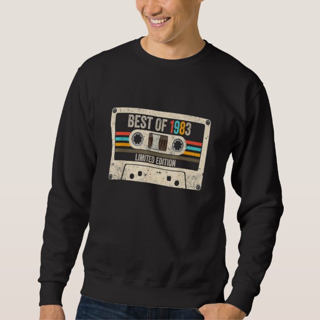 Sudadera Mejor Cassette Vintage 1983 40º cumpleaños (Anverso)