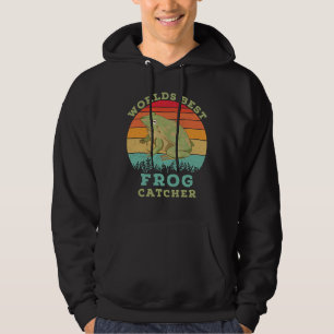 Sudadera Mejor cazador de ranas del mundo, amante retro de