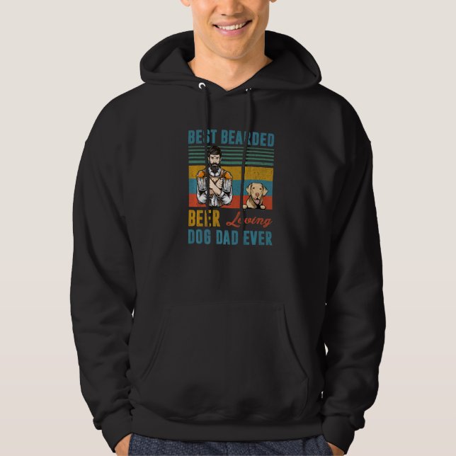 Sudadera Mejor Cerveza Con Cabello Que Ama Perro Papá Chesa (Anverso)