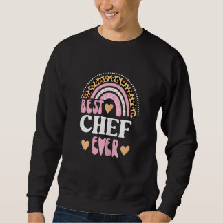 Sudadera Mejor Chef Mujer Siempre Genial Retro Leopardo Arc