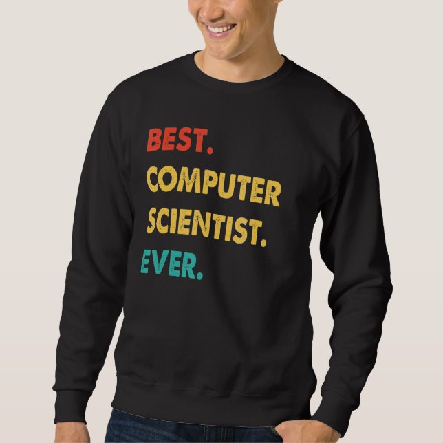 Sudadera Mejor Científico Informático Retro (Anverso)