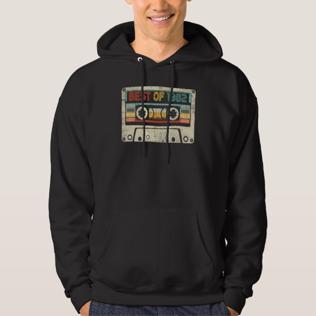 Sudadera Mejor Cinta Cassette 40th Birthday de 1982 40th (Anverso)