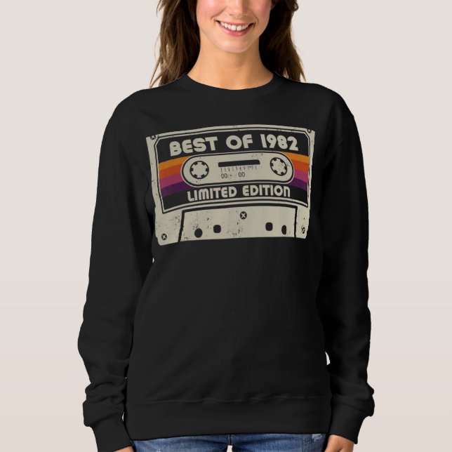 Sudadera Mejor Cinta Cassette De Cumpleaños 40 De 1982 (Anverso)