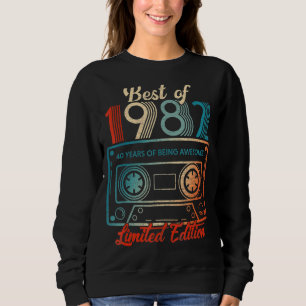 Sudadera Mejor Cinta Cassette De Cumpleaños 40 De 1982