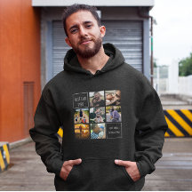 Mejor collage de fotos de papá y texto gris oscuro