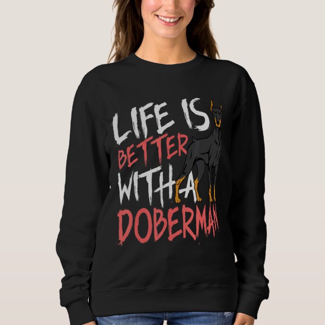 Sudadera Mejor Con Los Padres De Perro Doberman (Anverso)