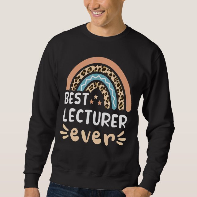 Sudadera Mejor conferencista de la mamá arcoiris leopardo d (Anverso)